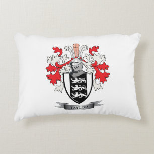 Taylor Family Crest Coat of Arms Accent Kussen