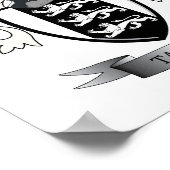 Taylor Family Crest Coat of Arms Poster (Hoek)