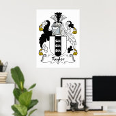 Taylor Family Crest Poster (Thuiskantoor)