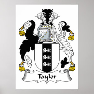 Taylor Family Crest Poster