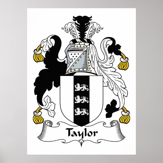 Taylor Family Crest Poster (Voorkant)