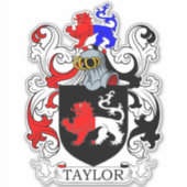 Taylor Family Crest Sticker (Voorkant)