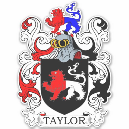 Taylor Family Crest Sticker (Voorkant)