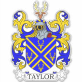Taylor Family Crest Sticker (Voorkant)