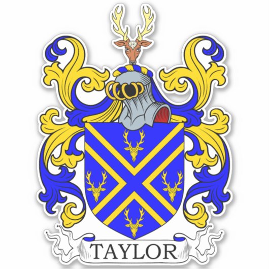 Taylor Family Crest Sticker (Voorkant)