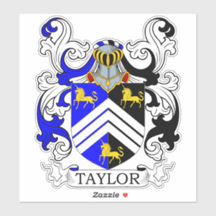 Taylor Family Crest Sticker