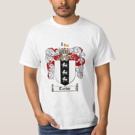Taylor Family Crest - Taylor Coat of Arms T-shirt (Voorkant)