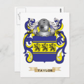 Taylor Family Crest (wapenschild) Briefkaart (Voorkant / Achterkant)