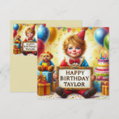 ~ TAYLOR ~ Gelukkige verjaardag ~ Clown Kostuum ~ (Voorkant / Achterkant)