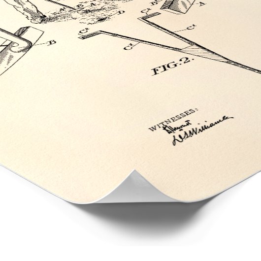 Taylor Golf Club 1905 Patent Art - Old Peper Poster (Hoek)