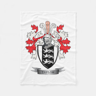 Taylor het Wapenschild van CREST van de Familie Fleece Deken