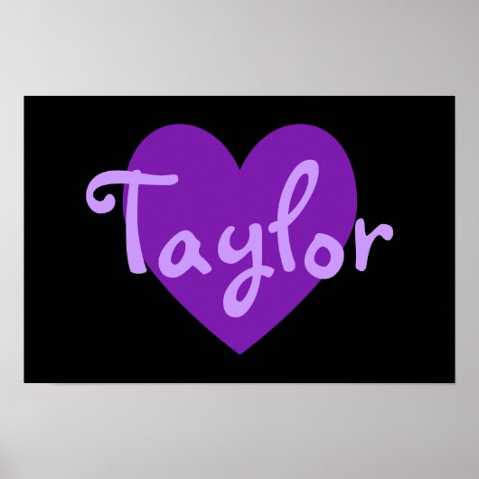 Taylor in het Paars Poster (Voorkant)