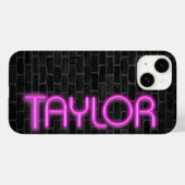 TAYLOR in PINK Neon Lights Case-Mate iPhone Case (Achterkant (horizontaal))