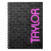 TAYLOR in PINK Neon Lights Notitieboek (Voorkant)