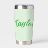 Taylor Naam In Groen, Geïsoleerde Drinkbeker (Voorkant)