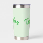 Taylor Naam In Groen, Geïsoleerde Drinkbeker (Links)