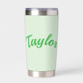 Taylor Naam In Groen, Geïsoleerde Drinkbeker (Achterkant)