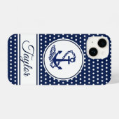 Taylor, Naam Sjabloon Anker Symbool Maritieme Stij iPhone Hoesje (Achterkant horizontaal)