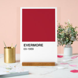 Taylor Red Evermore 1989 Albums - Witte achtergron Acryl Bord
