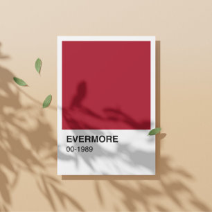 Taylor Red Evermore 1989 - White Border Perfect Poster