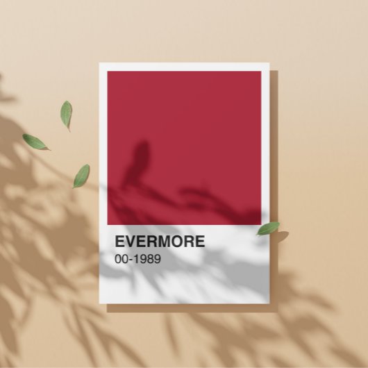 Taylor Red Evermore 1989 - White Border Perfect Poster