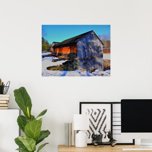 Taylor Saw Mill-Winter Poster (Thuiskantoor)