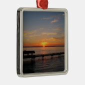 Taylor Street Dock Sunset Metalen Ornament (Rechts)