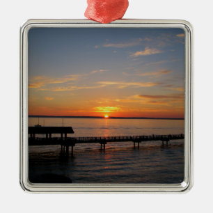 Taylor Street Dock Sunset Metalen Ornament