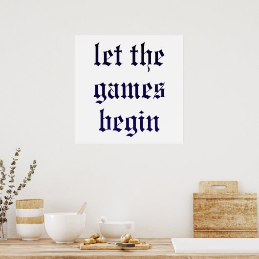 Taylor Swift laat de games beginnen Poster (Keuken)