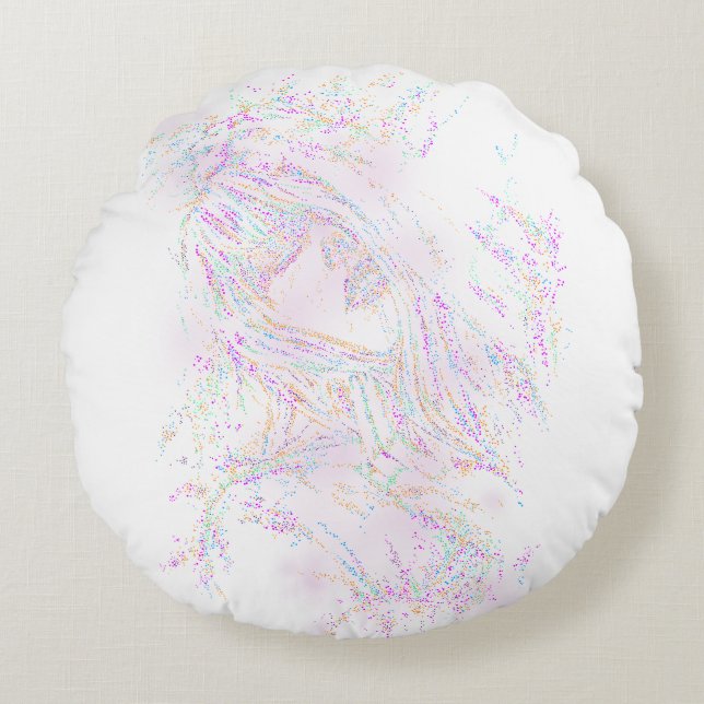 Taylor Swift (waaierkunst) Rond Kussen (Voorkant)