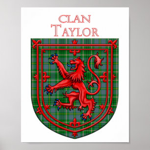 Taylor Tartan Scottish Play Lion Rampant Poster