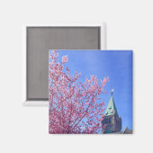 Taylor Tower in Spring, Bryn Mawr College Magneet (Voorkant / Achterkant)