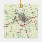Taylor TX  Map Keramisch Ornament (Achterkant)