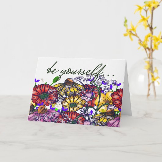 Taylor voor moed kaart (Gele Bloem)