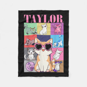  Taylor voornaam gepersonaliseerde Cat Birthda Fleece Deken