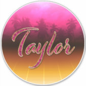 Taylor Vorname Name golden pink Aufkleber Sticker (Voorkant)