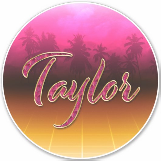 Taylor Vorname Name golden pink Aufkleber Sticker (Voorkant)
