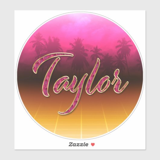Taylor Vorname Name golden pink Aufkleber Sticker (Vel)