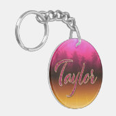 Taylor Vorname Name golden pink Schlüsselanhänger Sleutelhanger (Voorkant Links)