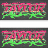 Taylor Vorname Name Graffiti Aufkleber Sticker (Voorkant)