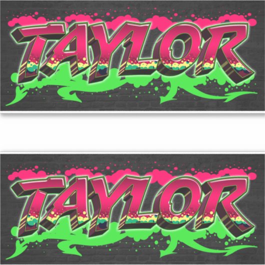 Taylor Vorname Name Graffiti Aufkleber Sticker (Voorkant)