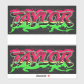Taylor Vorname Name Graffiti Aufkleber Sticker (Vel)