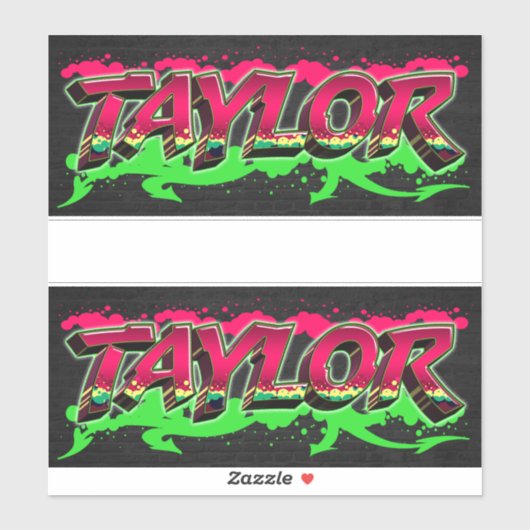 Taylor Vorname Name Graffiti Aufkleber Sticker (Vel)