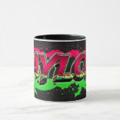Taylor Vorname Name Graffiti red green Tasse Mok (Midden)