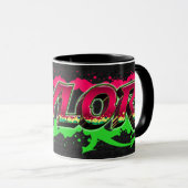 Taylor Vorname Name Graffiti red green Tasse Mok (Voorkant rechts)