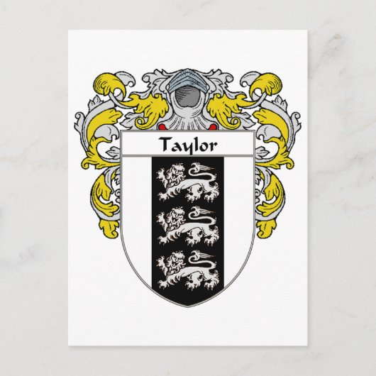 Taylor wapenschild (gemanteld) briefkaart (Voorkant)