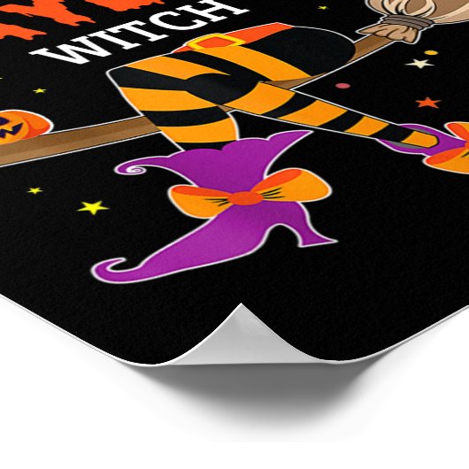 Taylor Witch Pet Halloween Ghost Achternaam Voorna Poster (Hoek)