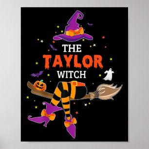 Taylor Witch Pet Halloween Ghost Achternaam Voorna Poster
