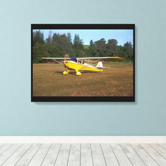 Taylorcraft, BC-12, 1941_Classic Aviation Canvas Afdruk (Insitu (Houten vloer))