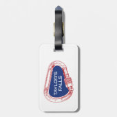 Taylor's Herfsten Minnesota Rock Klibing Carabiner Bagagelabel (Achterkant verticaal)